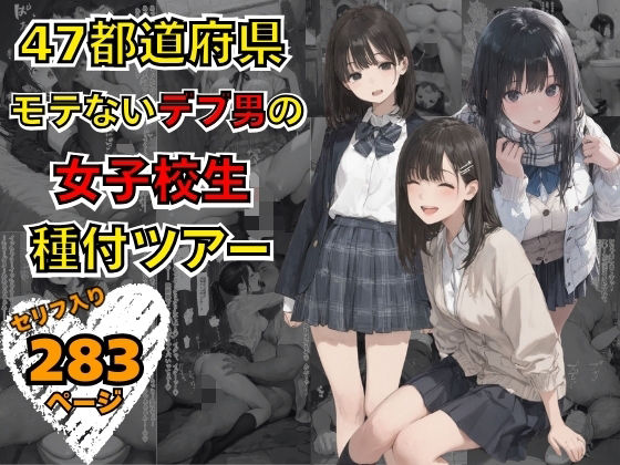 47都道府県  デブ男の女子校生種付ツアー 【エロ同人漫画】